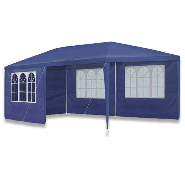 MaxxGarden Partytent - Paviljoen - 3x6m - Incl. Zijwanden - Waterdicht - Blauw