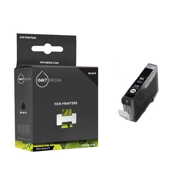 Inktmedia® - Inktcartridge - Geschikt Canon BCI-6BK inktcartridge Zwart - Cartridge met Inkt