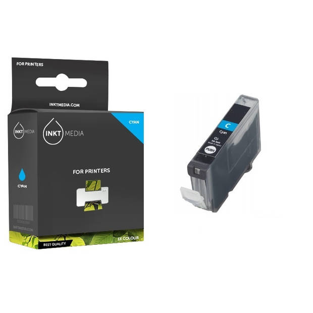 Inktmedia® - Inktcartridge - Geschikt Canon BCI-3/6C inktcartridge Cyaan - Cartridge met Inkt