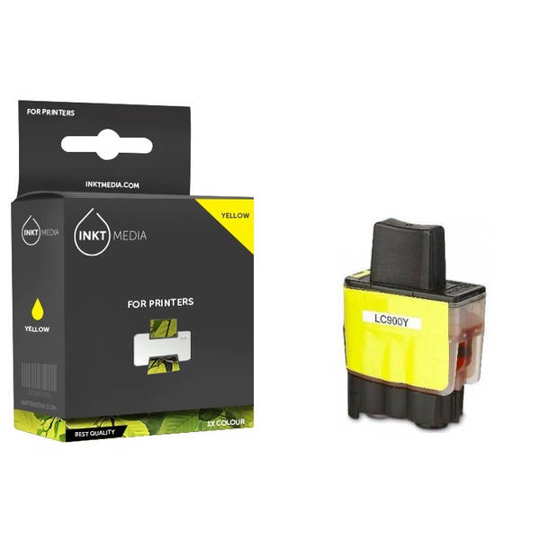 Inktmedia® - Inktcartridge - Geschikt Brother LC-900Y inktcartridge Geel - Cartridge met Inkt