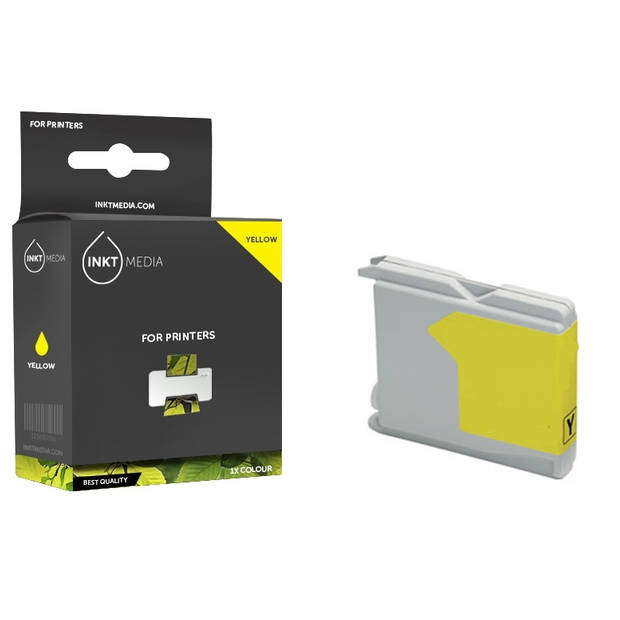 Inktmedia® - Inktcartridge - Geschikt Brother LC-1000Y inktcartridge Geel - Cartridge met Inkt