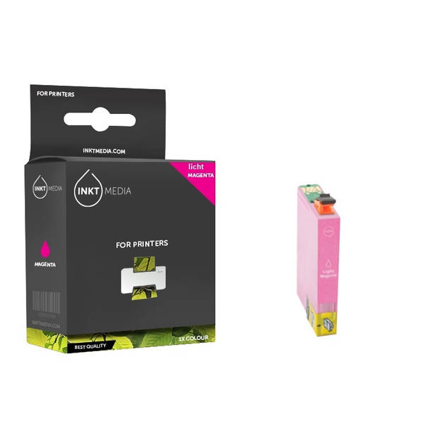 Inktmedia® - Inktcartridge - Geschikt Epson T0806 inktcartridge Licht margenta - Cartridge met Inkt