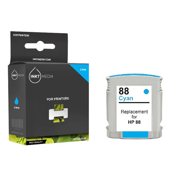 Inktmedia® - Inktcartridge - Geschikt HP 88 XL C9391AE inktcartridge cyaan hoge capaciteit - Cartridge met Inkt