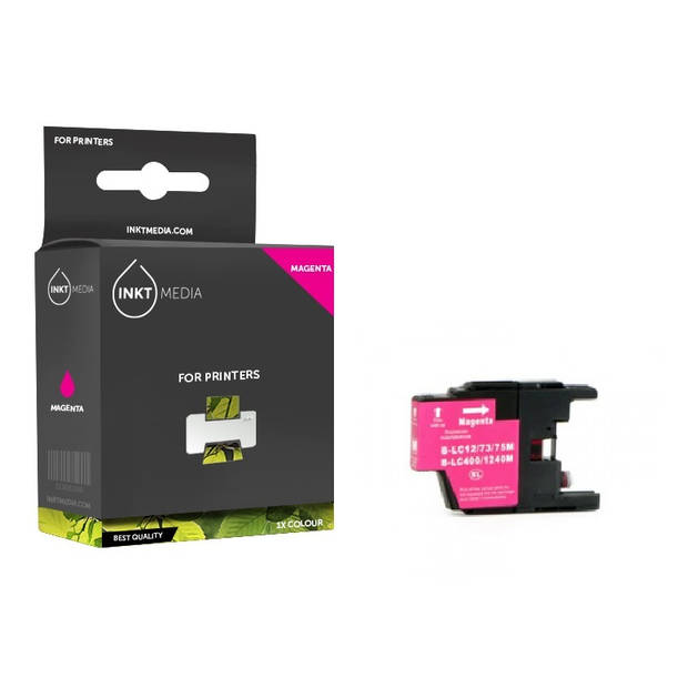 Inktmedia® - Inktcartridge - Geschikt Brother LC-1240MA inktcartridge magenta - Cartridge met Inkt