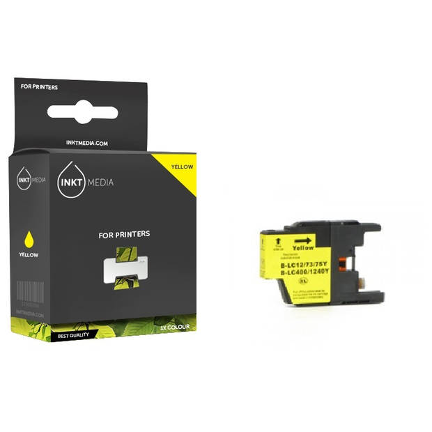 Inktmedia® - Inktcartridge - Geschikt Geschikt Brother LC-1220YE inktcartridge geel - Cartridge met Inkt