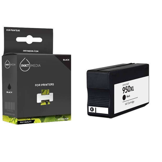 Inktmedia® - Inktcartridge - Geschikt HP 950XL (CN045AE) inktcartridge zwart hoge capaciteit - Cartridge met Inkt