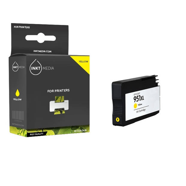 Inktmedia® - Inktcartridge - Geschikt HP 951XL (CN048AE) inktcartridge geel hoge capaciteit - Cartridge met Inkt