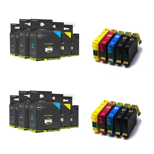 Inktmedia® - Geschikt AANBIEDING Epson T1291 t/mT1294 ( T1295 )10X