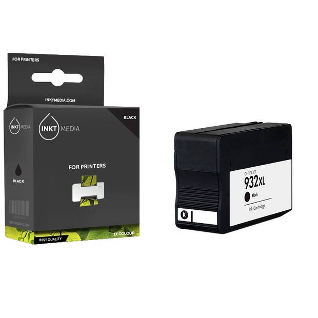 Inktmedia® - Inktcartridge - Geschikt HP 932XL (CN053AE) inktcartridge zwart hoge capaciteit - Cartridge met Inkt