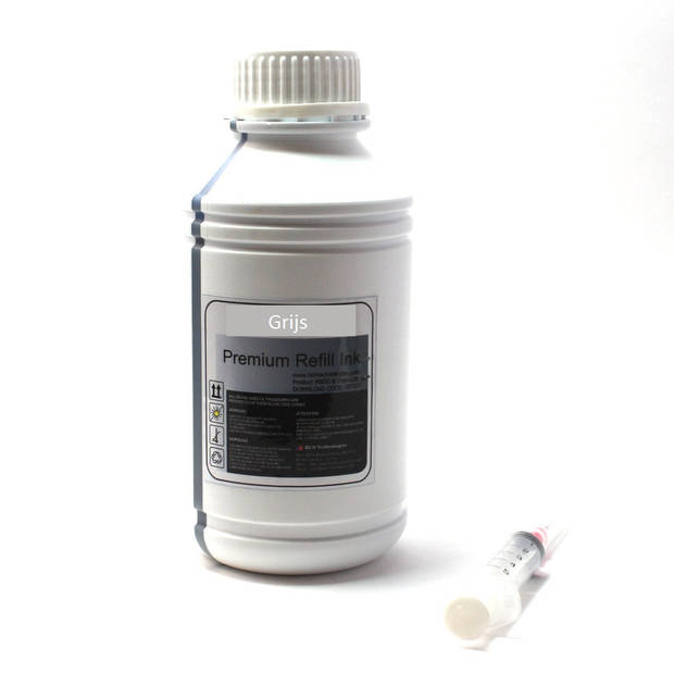 Inktmedia® - Geschikt CANON navul inkt GRIJS GREY 1000ml