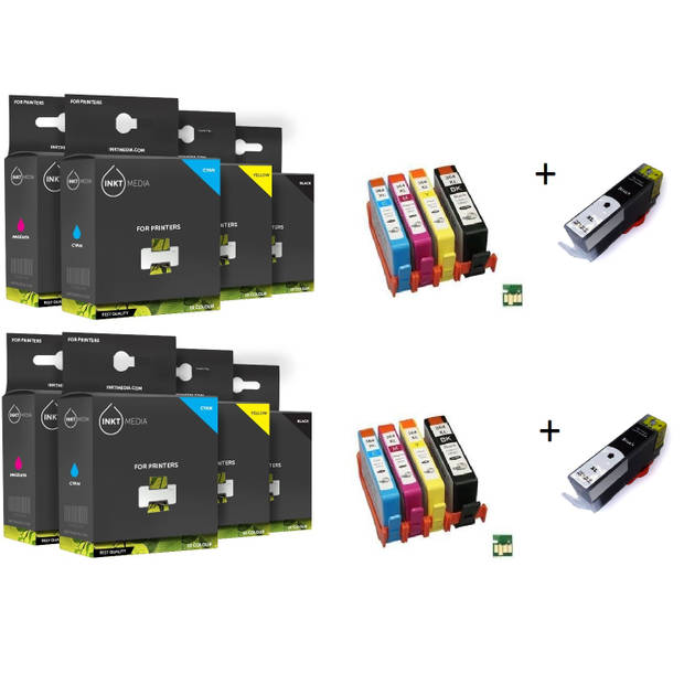 Inktmedia® - Geschikt HP 364XL AANBIEDING SET XL serie MET CHIP 10x