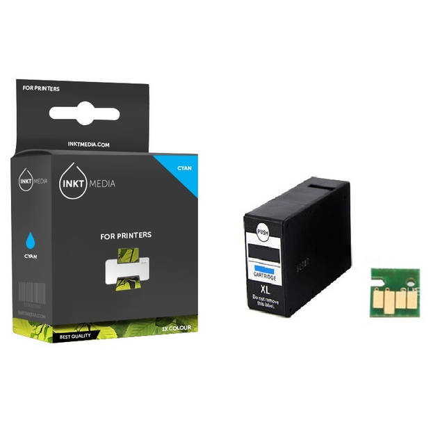 Inktmedia® - Inktcartridge - Geschikt Canon PGI-1500XL C inktcartridge cyaan hoge capaciteit - Cartridge met Inkt