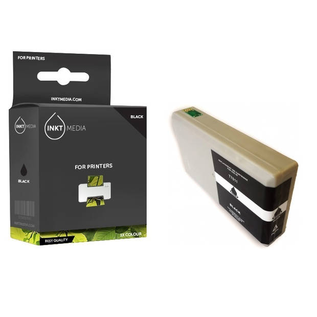 Inktmedia® - Inktcartridge - Geschikt Epson T7011 inktcartridge zwart extra hoge capaciteit - Cartridge met Inkt