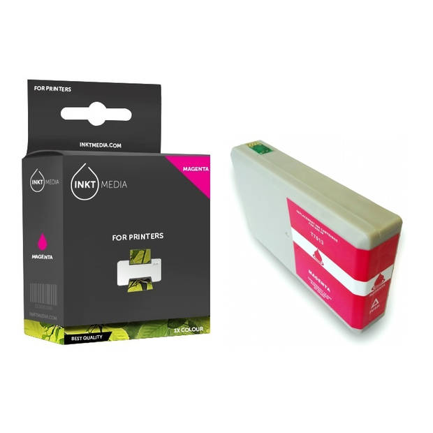 Inktmedia® - Inktcartridge - Geschikt Epson T7013 inktcartridge magenta extra hoge capaciteit - Cartridge met Inkt