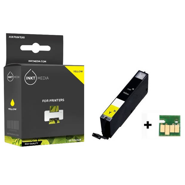 Inktmedia® - Inktcartridge - Geschikt Canon CLI-571Y XL inktcartridge geel hoge capaciteit - Cartridge met Inkt