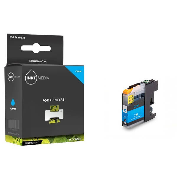 Inktmedia® - Inktcartridge - Geschikt Brother LC-22EC inktcartridge cyaan met chip - Cartridge met Inkt