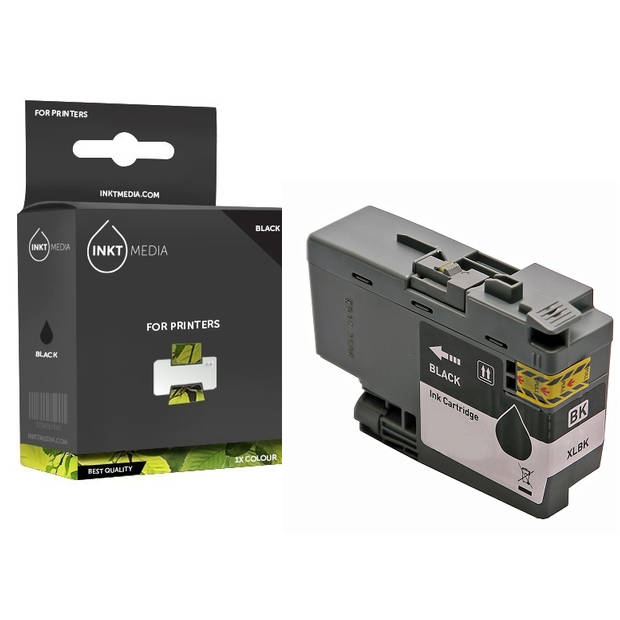 Inktmedia® - Inktcartridge - Geschikt Brother LC-3233 / LC-3235 XL inktcartridge zwart - Cartridge met Inkt