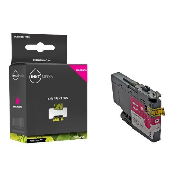 Inktmedia® - Inktcartridge - Geschikt Brother LC-3233 / LC-3235 XL inktcartridge magenta - Cartridge met Inkt