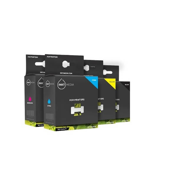 Inktmedia® - Geschikt voor HP 912XL multipack zwart/cyaan/magenta/geel