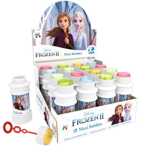 4x Disney Frozen 2 bellenblaas flesjes met bal spelletje in dop 175 ml voor kinderen - Bellenblaas