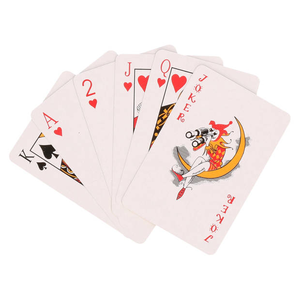 2x pakjes mini jungle dieren thema speelkaarten 6 x 4 cm in doosje - Kaartspel
