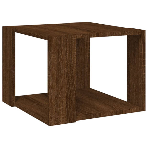 vidaXL Salontafel 40x40x30 cm bewerkt hout bruin eikenkleur