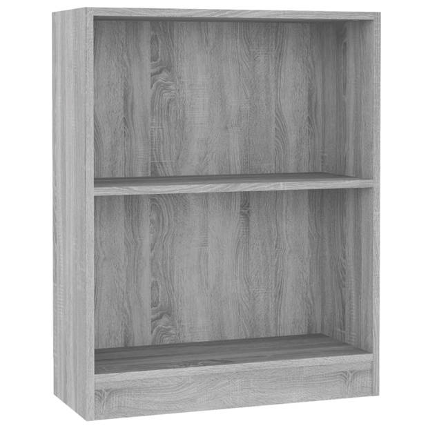 vidaXL Boekenkast 60x24x76 cm bewerkt hout grijs sonoma eikenkleurig