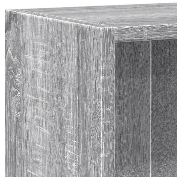 vidaXL Boekenkast 60x24x76 cm bewerkt hout grijs sonoma eikenkleurig