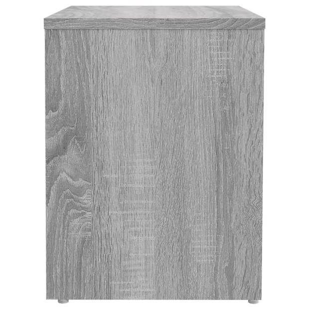 vidaXL Nachtkastjes 2 st 40x30x40 cm bewerkt hout grijs sonoma eiken