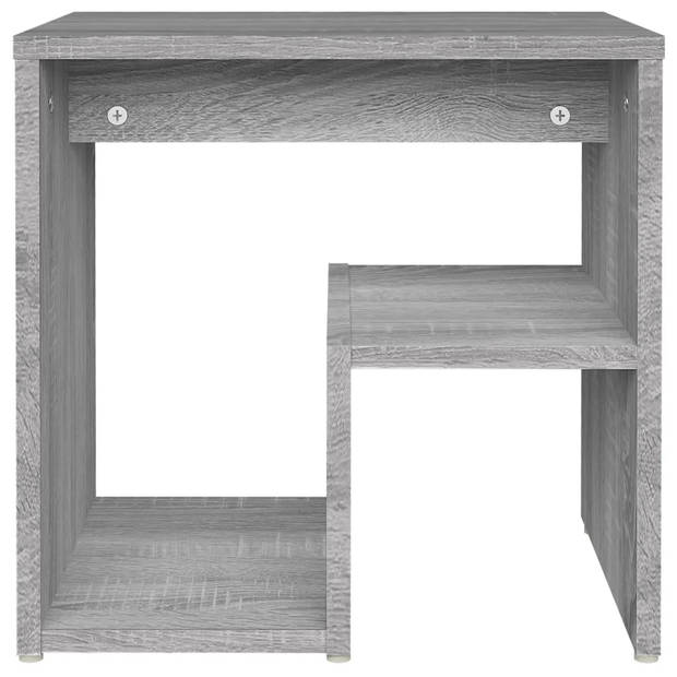 vidaXL Nachtkastjes 2 st 40x30x40 cm bewerkt hout grijs sonoma eiken