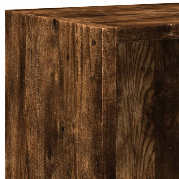 vidaXL Boekenkast 60x24x76 cm bewerkt hout gerookt eikenkleurig