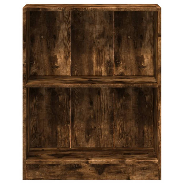 vidaXL Boekenkast 60x24x76 cm bewerkt hout gerookt eikenkleurig