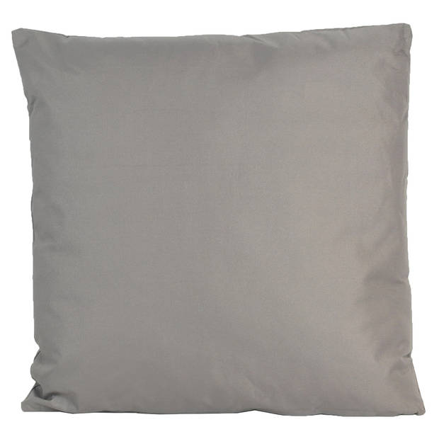 2x Grote bank/sier kussens voor binnen en buiten in de kleur grijs 60 x 60 cm - Sierkussens