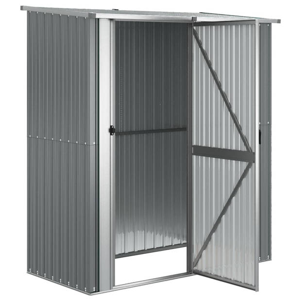 vidaXL Tuinschuur 180,5x97x209,5 cm gegalvaniseerd staal grijs