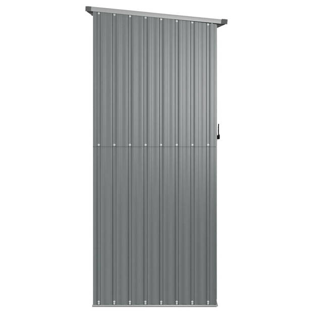 vidaXL Tuinschuur 180,5x97x209,5 cm gegalvaniseerd staal grijs