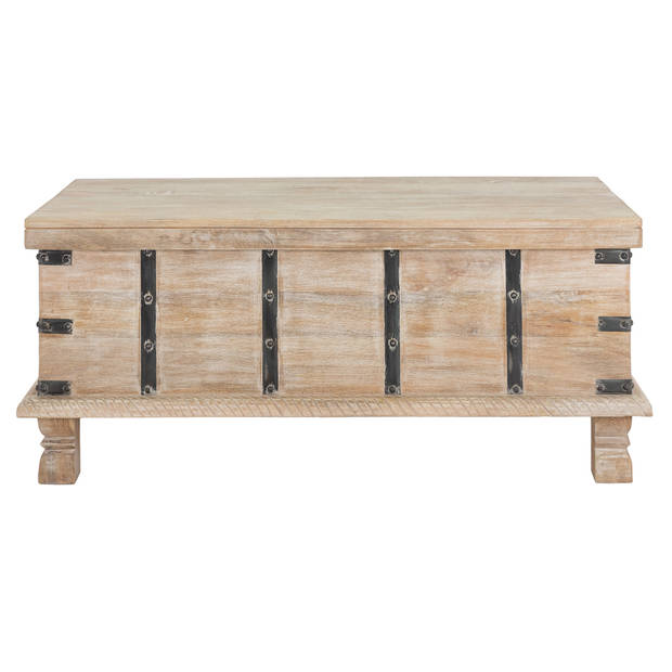 Salontafel 100x44x50 cm naturel/wit mangohout WOMO-Design