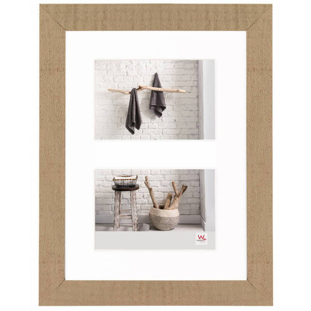 Walther Design - Home - Houten Fotolijst Tweeluik - Fotomaat 15x10cm - Beige