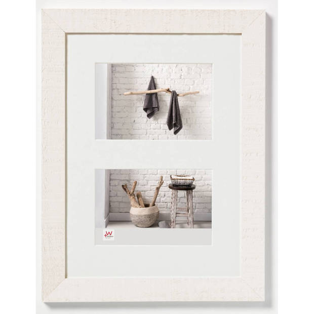 Fotolijst Tweeluik - Fotomaat 15x10cm - Polar Wit - Hout - Home