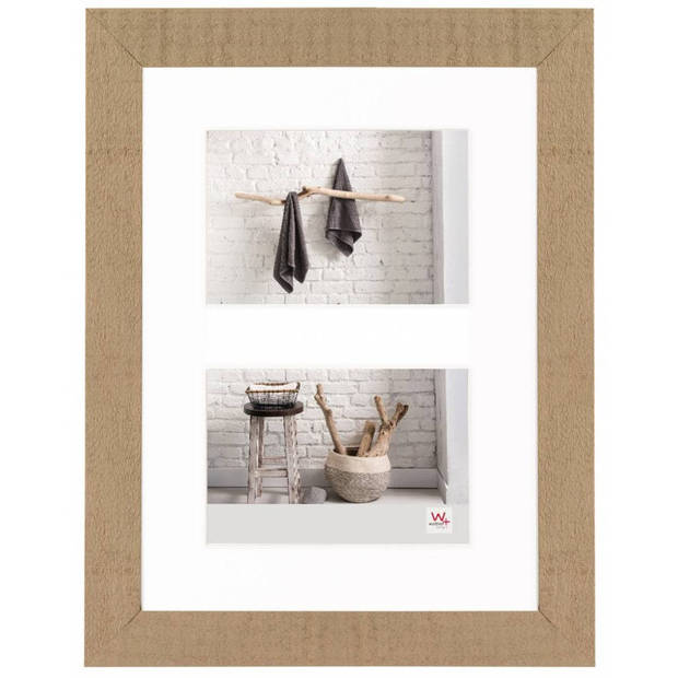 Fotolijst Tweeluik - Fotomaat 18x13cm - Beige - Hout - Home