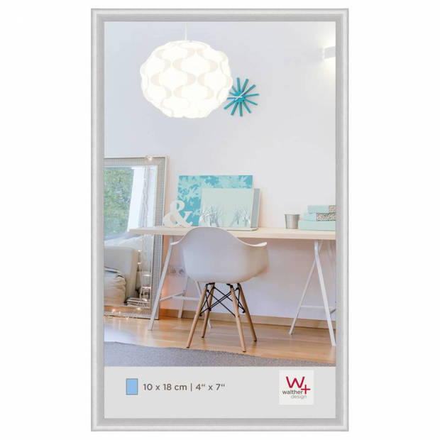 Walther Design New Lifestyle Kunststof Fotolijst 10x18cm Zilver