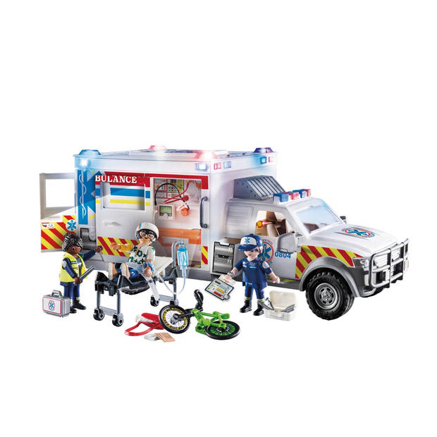 Voertuig Speelset Playmobil Rescue Vehicle: US Ambulance City Action 70936 (93 pcs)