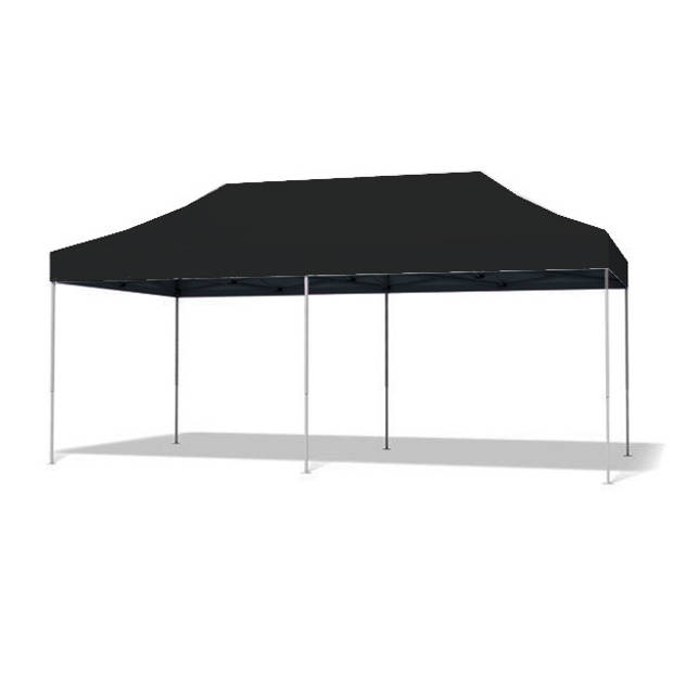 Easy up 3x6m zwart 30mm (aluminium buizen) zonder zijwanden semi prof partytent opvouwbaar