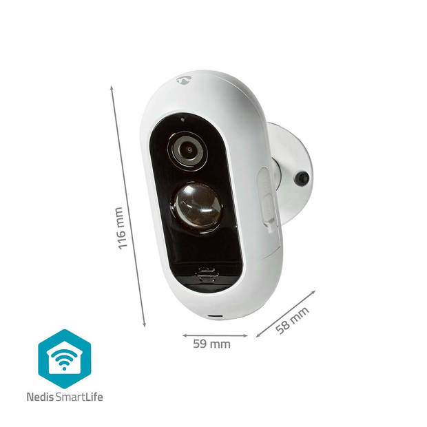 Nedis SmartLife Camera voor Buiten - WIFICBO30WT - Wit