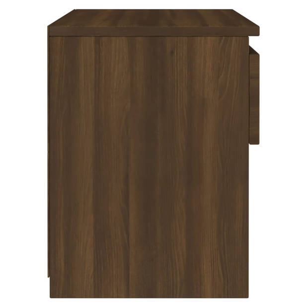 vidaXL Nachtkastjes 2 st 40x30x39 cm bewerkt hout bruin eikenkleur