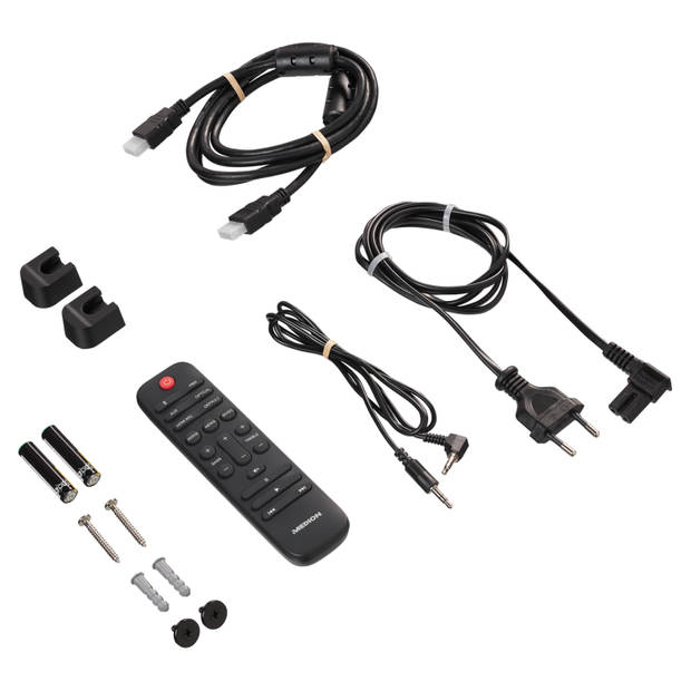 Medion Soundbar (P61155) - Bluetooth Speaker - Soundbars voor TV - Touch- & Afstandsbediening - Zwart