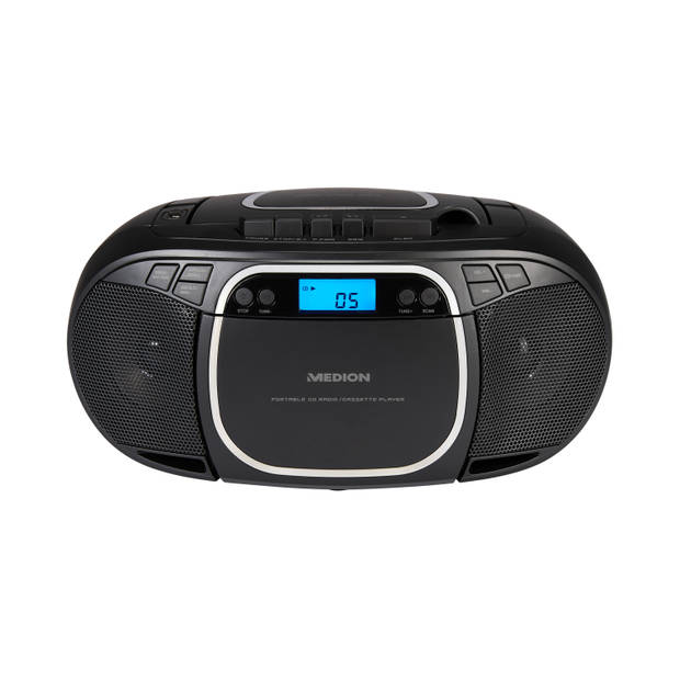 MEDION LIFE E66476 Boombox CD/MP3-speler LC-display PLL-FM muziekweergave vanaf USB-stick 2 x 20 Watt max.
