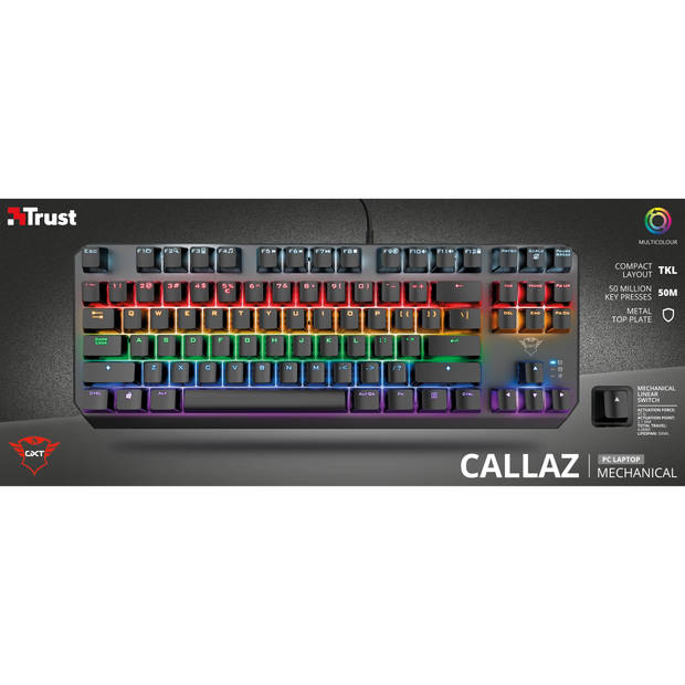 Trust Gaming GXT 834 Callaz Mechanisch TKL Toetsenbord QWERTY