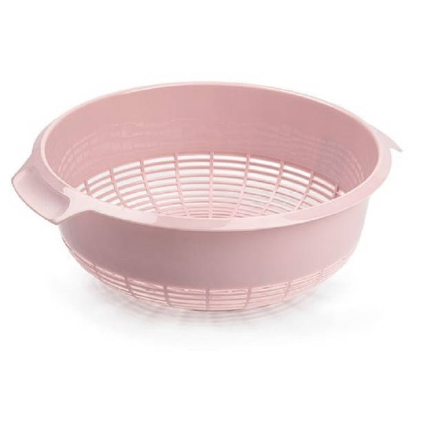 Forte PlasticsA keuken vergiet/zeef - kunststof -A Dia 27 cm x Hoogte 10 cm - oud roze - Vergieten