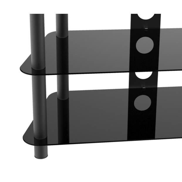 TV kast meubel - TV dressoir - audio meubel - 80 cm breed - zwart