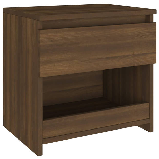 vidaXL Nachtkastjes 2 st 40x30x39 cm bewerkt hout bruin eikenkleur